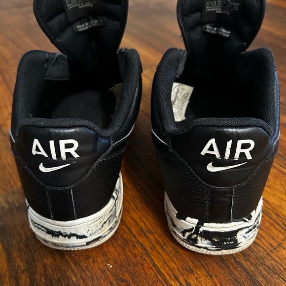 Nike Air Force 1 Low LV8 ‘07 Black Marble Mens Size 9 Retail $163 - Picture 3 of 6